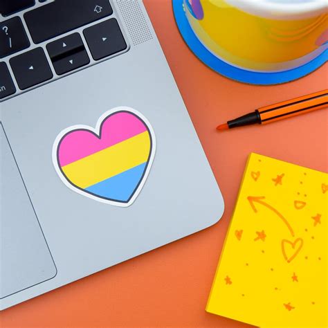 Pansexual Heart Vinyl Sticker Suitable For Laptops Notebooks Etsy