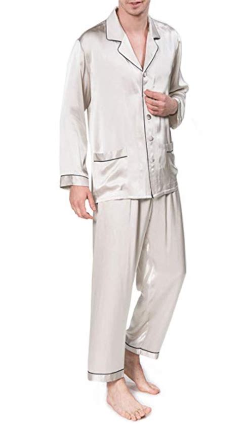 cold posh mens  silk satin pajamas set button  sleepwear luxury loungewearvalentines