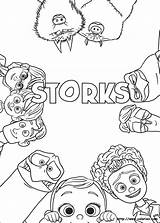 Compagnie Storks Coloriage Cigognes Affiche Sheets Cicogne Missione Colorare Coloriages Coloriez Fun Kolorowanki Préférés Catégorie sketch template