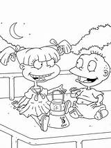 Rugrats Coloring Pages Angelica Printable Kids Tomy Coloringme Kimi Getcolorings Popular Pag sketch template