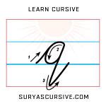 cursive letter   lowercase suryascursivecom