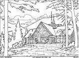 Cabin Log Coloring Pages Woods Drawing Sketch Template Getdrawings sketch template