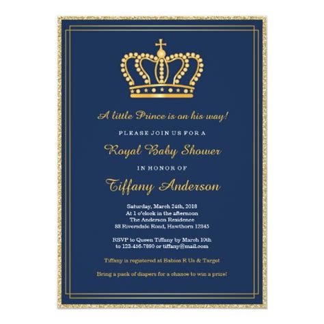 royal baby shower invitation zazzle