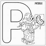Angielski Alfabet Kolorowanki Pickle sketch template