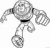 Coloring Toy Pages Story Buzz Lightyear Running Coloring4free Print sketch template
