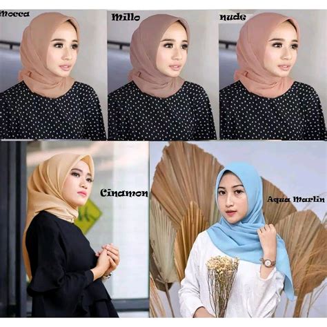 trend terbaru warna hijab bella square mocca mede linmin