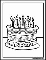 Birthday Cake Coloring 9th Pages Printables Sheet Colorwithfuzzy Pdf sketch template