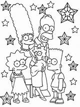 Simpsons Simpson Familia Picnic sketch template