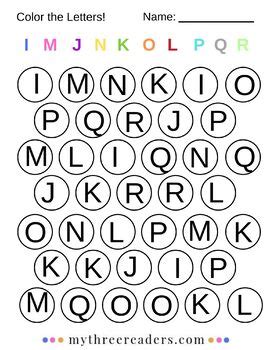 color  letter printable pages    readers tpt