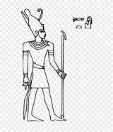 God Egyptian Coloring Gods Pharaoh Clip Pages Pngfind sketch template