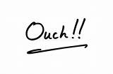 Ouch Illustration Clipart Handwritten Word Dreamstime Close Background Illustrations Vectors sketch template