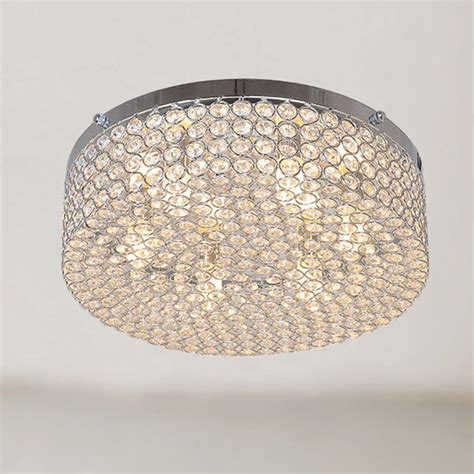 berta  light chrome flush mount chandelier  clear crystals overstock shopping big