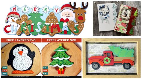 layered christmas svgs  papercraft projects  christmas