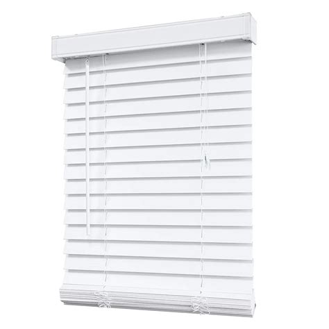 home decorators collection   faux wood blind  white       home depot