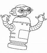 Robot Coloring Pages Kids Printable sketch template