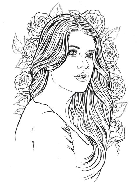 beautiful girl coloring pages learny kids