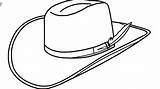 Hat Cowboy Drawing Draw Step sketch template