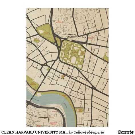 clean harvard university massachusetts outline map wood poster poster