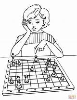 Chess Ajedrez Jugando Szachy Juego Gra Openclipart Pani Nina sketch template