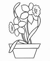 Coloring Easy Pages Flowers Kids sketch template