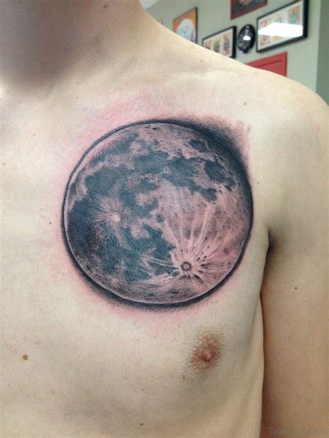 adorable moon tattoos  chest tattoo designs tattoosbagcom