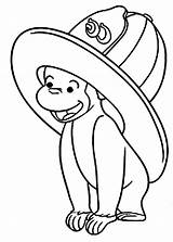 Coloring Curious George Hat Firefighter Wear Pages Fireman Drawing Print Clipart Head Color Netart Getdrawings Kids Popular Comments sketch template