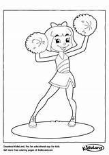 Cheerleader Coloring Pages Kidloland sketch template