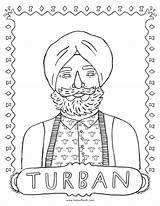 Turban Colouring Sheets Downloads sketch template
