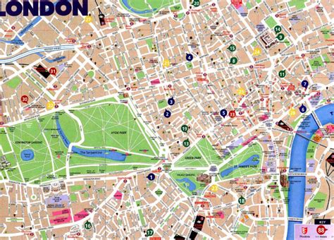 london map pertaining  printable street map  harrogate town centre