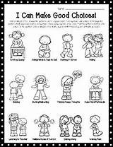 Choices Kindergarten Manners Convivencia Sort Preescolar Counseling Normas sketch template