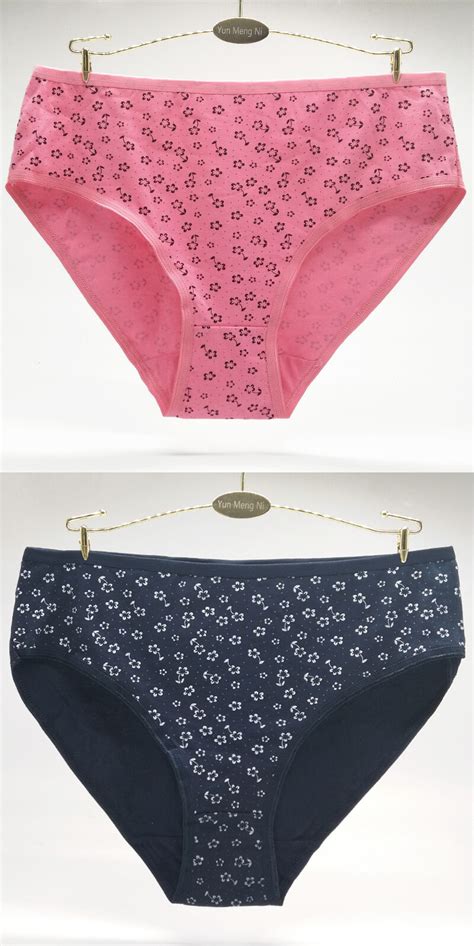 yun meng ni underwear 2019 new design big size 2xl 3xl 4xl cute flower