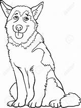 Alaskan Husky Coloring Malamute Siberian Cute Dog Designlooter 1300px 98kb Getdrawings Drawing Drawings sketch template