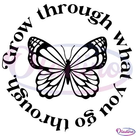 grow      svg digital files butterfly svg