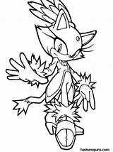 Coloring Pages Sonic Hedgehog Blaze Printable Print Cartoon sketch template