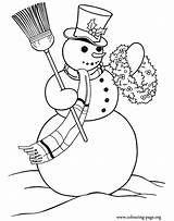 Christmas Coloring Snowman Pages Google Theme Beautiful Color sketch template