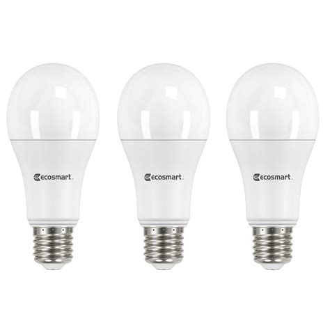 ecosmart  equivalent soft white    dimmable led light bulb  pack  home