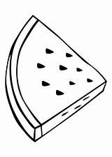 Coloring Triangle Pages Watermelon Slice Library Clipart sketch template