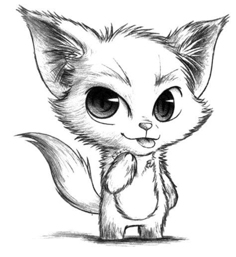 chibi desert fox sketch coloring pages netart
