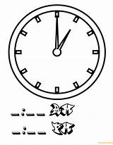 Clock Coloring Pages Color sketch template
