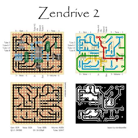 perf  pcb effects layouts lovepedal zendrive