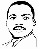 Luther Martin King Jr Coloring Pages Dr Face Cartoon Drawing Man Draw Step History Kids Month Colouring Sheets Template Color sketch template