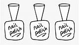 Polish Nail Clipart Coloring Cute Clipartkey sketch template