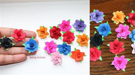 small paper rose flower diy handmade craft paper craft youtube