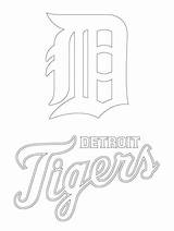 Detroit Tigers Coloring Pages Logo Mlb Printable Baseball Drawing Sport Print Skyline Clip Sheets Color Library Getdrawings Search Clipart Silhouettes sketch template