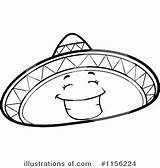 Sombrero Coloring Hat Clipart Illustration Mexican Royalty Thoman Cory Getdrawings Getcolorings Rf sketch template