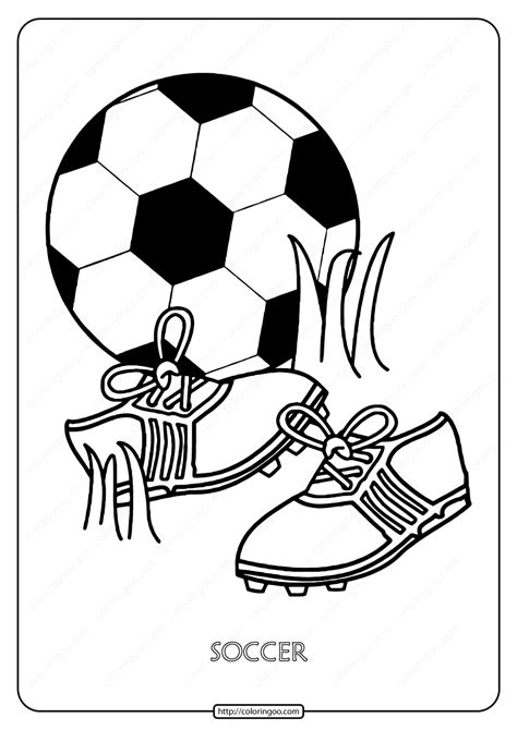 printable soccer  coloring page