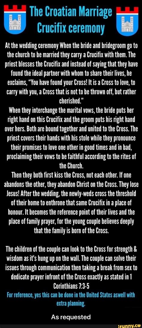 the croatian marriage crucifix ceremony at the wedding ceremony when
