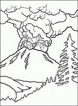 Volcano Coloring Pages Library Clipart sketch template