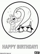 Birthday Elmo Happy Coloring Pages Party 2nd Birthdays Color Printable Printables Choose Board sketch template