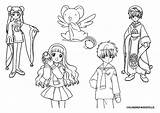 Coloring Sakura Card Captor Cardcaptor Pages Popular sketch template